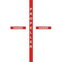 Danger Propeller Aircraft Warning Placard Logo 