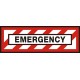 Emergency Aircraft Warning Placard Logo 