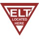 Emergency Located Here Aircraft Warning Placard 