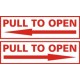 Pull To Open Aircraft Placards 